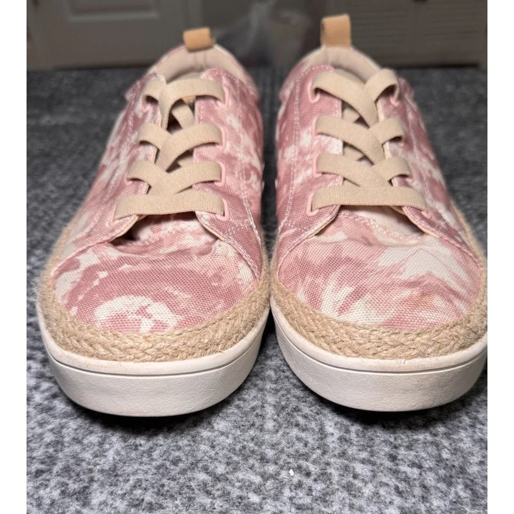 Spenco Women's 11 D WIDE Tie Dye Blush Orthotic Lace Slip-On‎ Sneaker Malibu 21